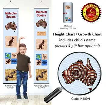Height Charts - Aboriginal Australia Theme