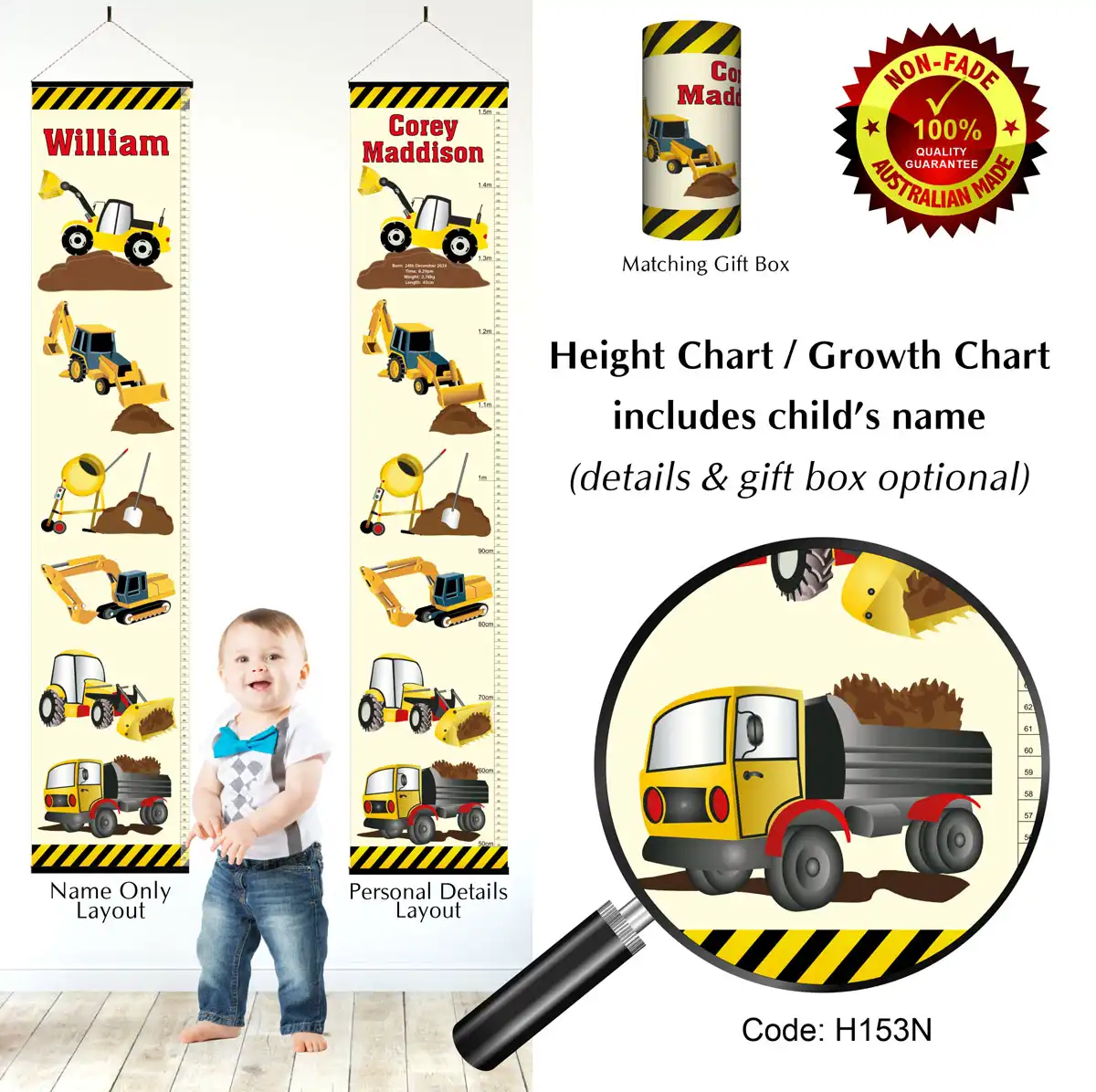 Digger Height Charts - Trucks Digging Dirt #1