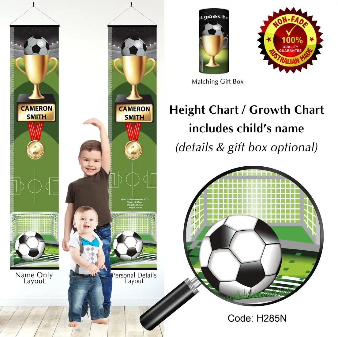 Height Charts - Soccer Football Player #1