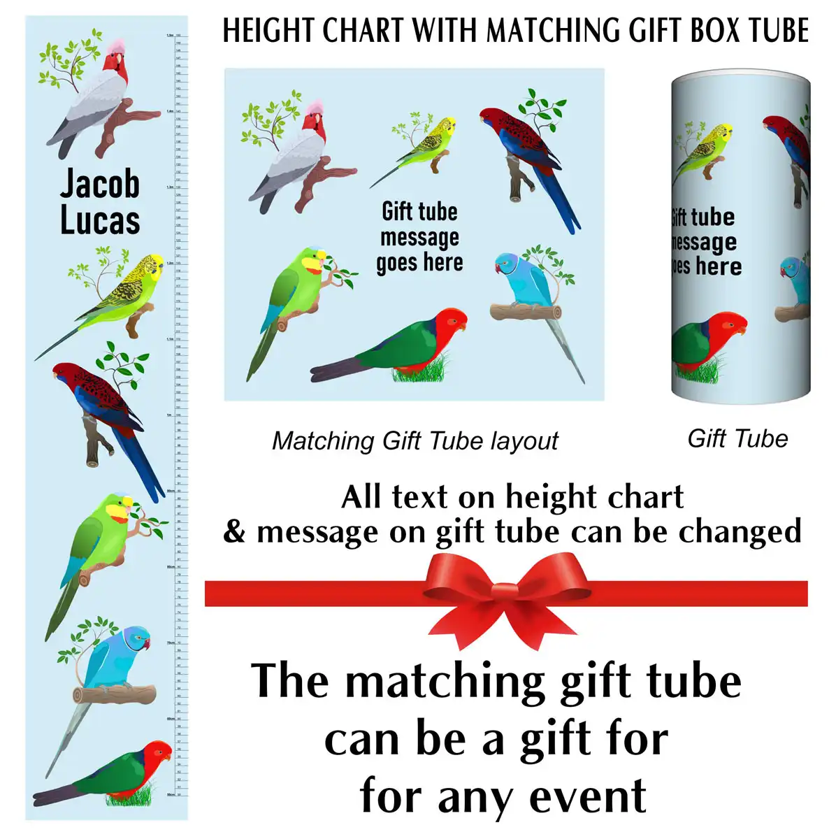 Height Charts - Parrots Birds #2