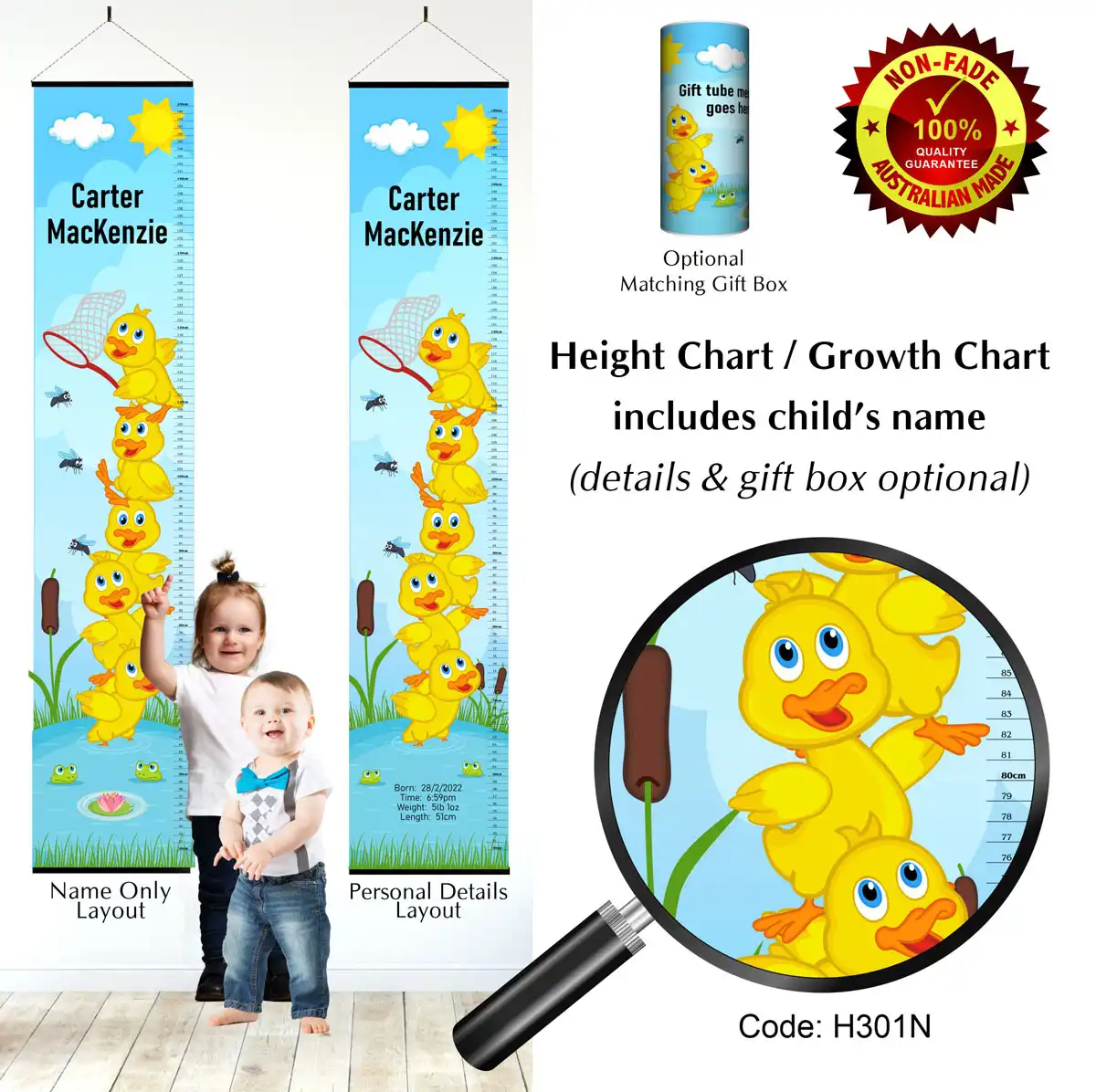 Height Charts - Stacked Ducks