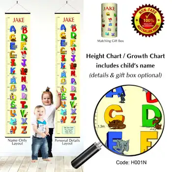 Height Charts - Alphabet