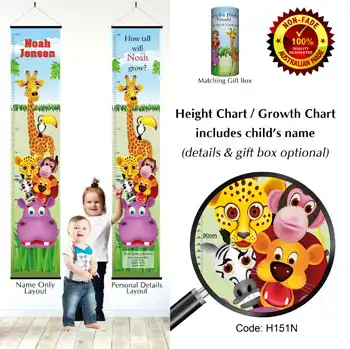 Height Charts - Jungle Animal Theme