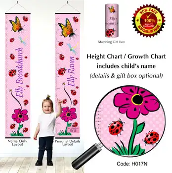 Height Charts - Butterfly Ladybirds