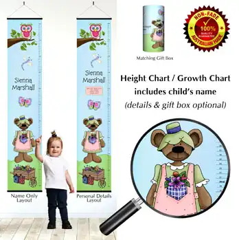 Height Charts - Garden Teddy Bear