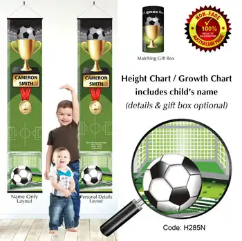 Height Charts - Soccer Football Player