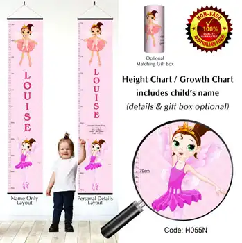 Height Charts - Ballet or Dancing Girls
