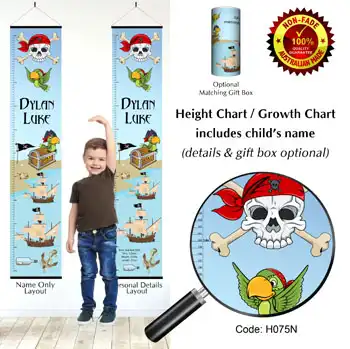 Height Charts - Pirate Theme