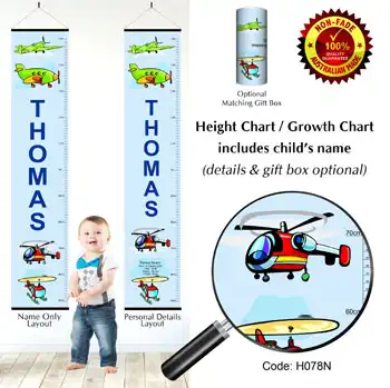 Height Charts - Planes and Helicopters