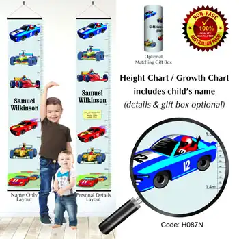 Height Charts - Racing Cars