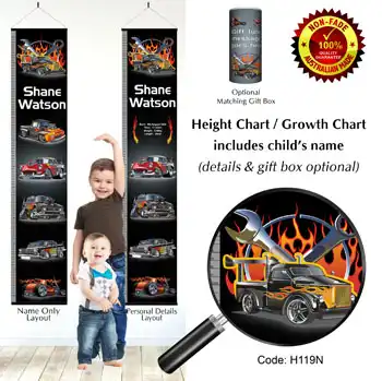 Boys Height Charts - Hot Rod Mechanic