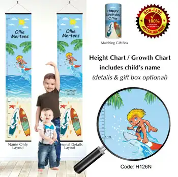 Height Charts - Surfing Surfboard