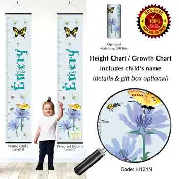 Height Charts - Butterfly Dragonfly