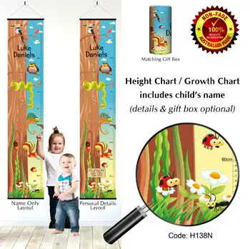 Height Charts - Animals in Woodlands