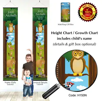 Height Charts - Woodland Animals