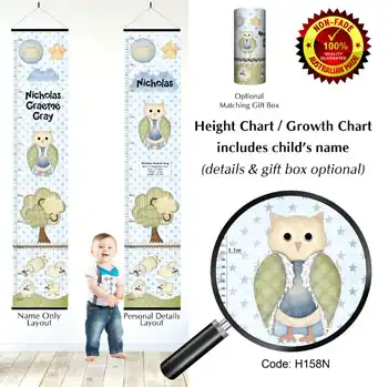 Height Charts - Count Sheep Night Owl