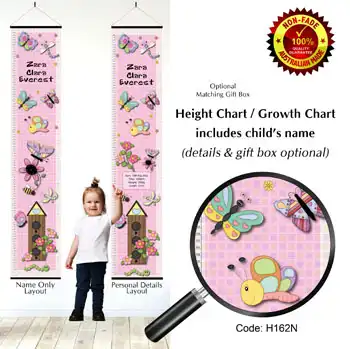 Height Charts - Butterfly Dragonflies