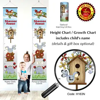 Height Charts - Birds Nest Home Theme
