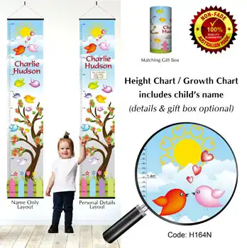 Height Charts - Little Spring Birds Theme