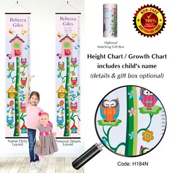 Height Charts -  Hoot Owls Grow Tall