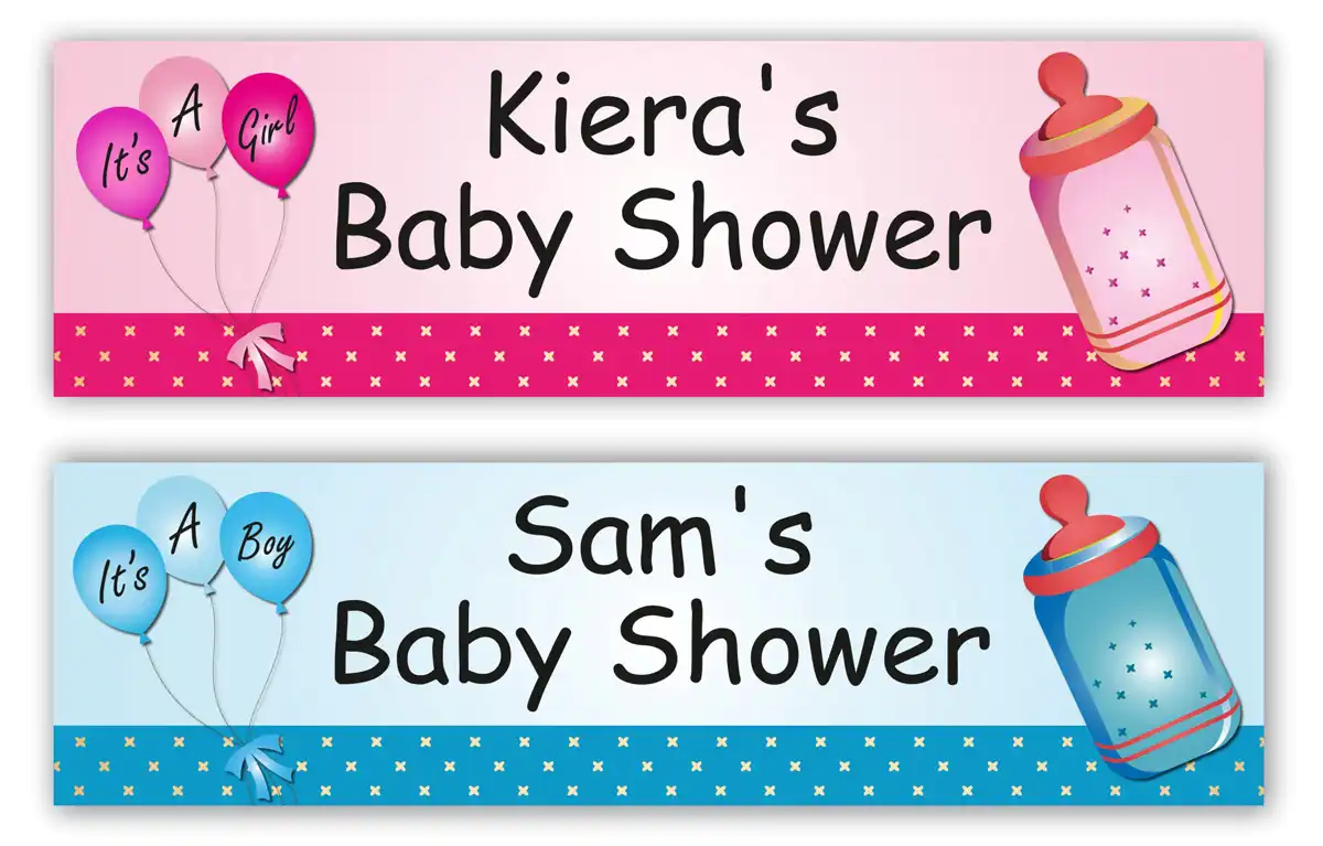 Baby Shower Banner Bottle Theme
