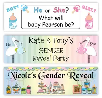 Banner Baby Gender Reveal