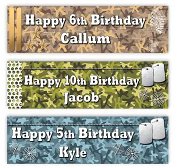 Party Banners Camouflage Themes