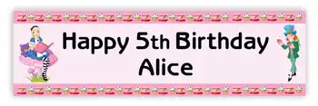 Party Banner Alice in Wonderland