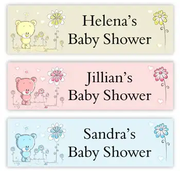 Banners Baby Shower Teddy Bear Theme