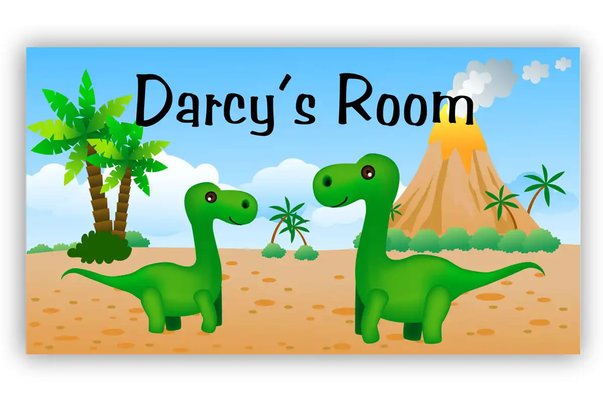 Room Door Sign Jurassic Dinosaur Theme