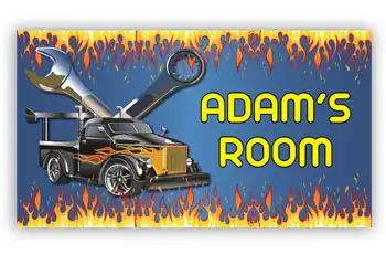 Room Door Sign Car Hot Rod Theme