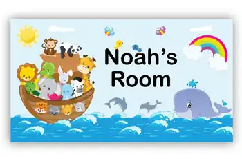 Room Door Sign Noah's Ark Boat