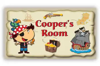 Room Door Sign Pirate Boy Theme
