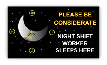 Do Not Disturb Night Shift Worker Door Sign
